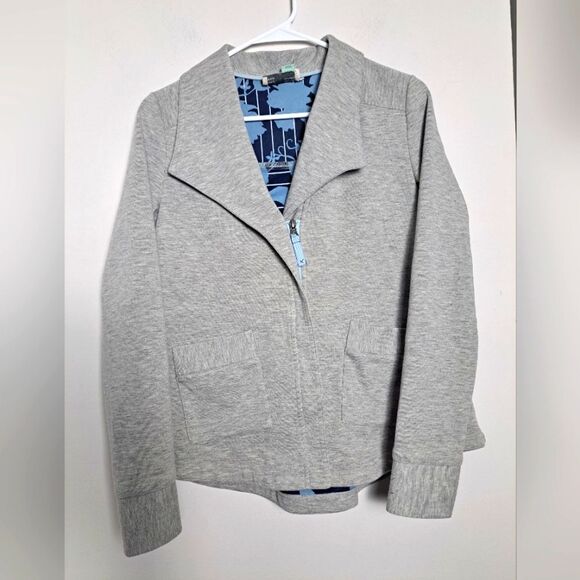 Anthropologie Sunday gray full zip coastal lagenlook jacket sz Xs - Picture 1 of 3
